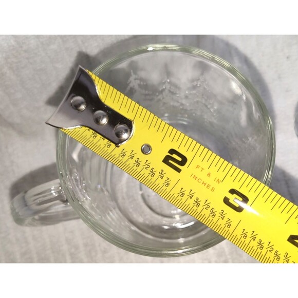 Vintage Libbey Glass Frosty Pines textured Whiskey, Coffee Mug excellent cond. - Picture 8 of 14